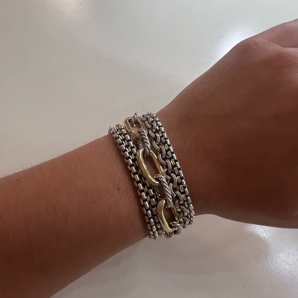 David Yurman Multi-Row Chain Bracelet - Picture 2 of 5